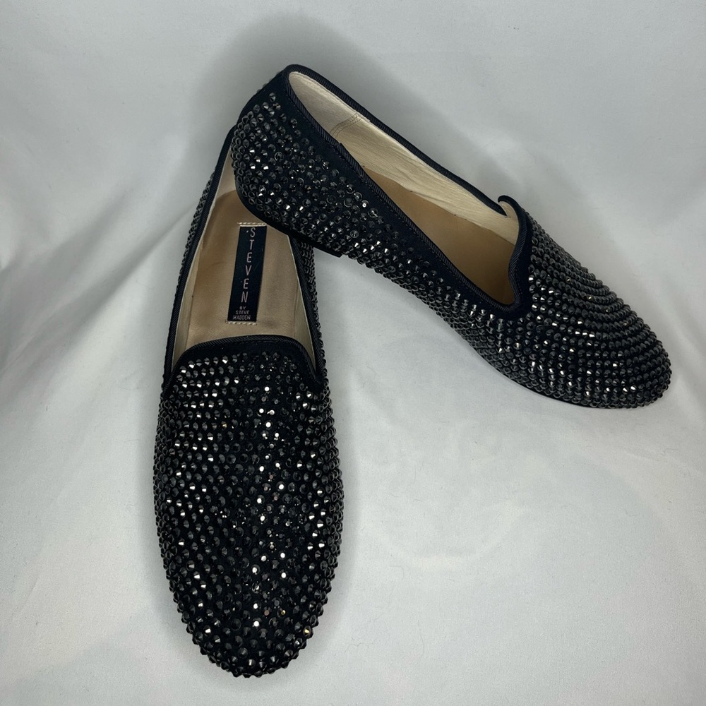 Steve Madden Black Studded Flats NWOT, Women’s Size 7M - Picture 2 of 4